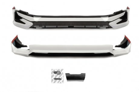 Накладки на передний и задний бампер 2023-Designs (2017-) Белый цвет 1234 Upgrade BDK-PRD23