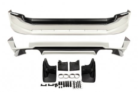 Накладки на передний и задний бампер Executive (2017-) Белый цвет 1234 Upgrade DD68890