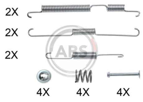 Фото автозапчасти монтажний к-кт гальмівних колодок A.B.S. A.B.S. 0024Q