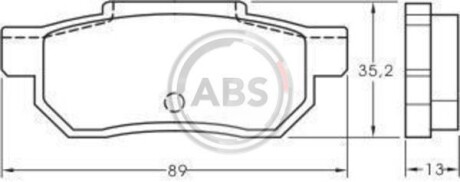 Гальмiвнi колодки дисковi A.B.S. 36619