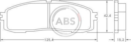 Фото автозапчасти гальмiвнi колодки дисковi A.B.S. 36626