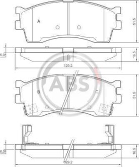 Фото автозапчасти колодки диск Clarus/Spectra 18/20 0K2N13328Z A.B.S. 37180