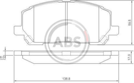 Фото автозапчасти колодки гальмівні Lexus ES300,Toyota Avensis,Camry,Carina A.B.S. 37260