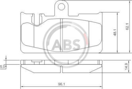 Фото автозапчасти колодки гальмівні зад. Lexus LS FE 430 A.B.S. 37264