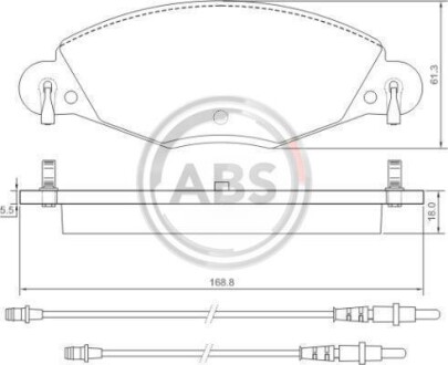 Фото автозапчасти гальмівні колодки дискові (1 к-т) A.B.S. A.B.S. 37285