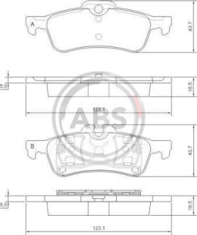 Фото автозапчасти гальмiвнi колодки дисковi A.B.S. 37305