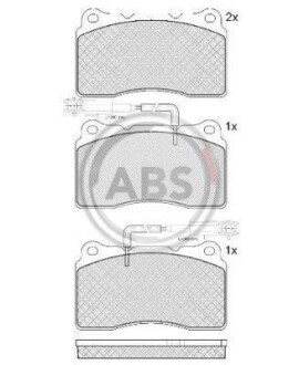 Фото автозапчасти гальмівні колодки дискові (1 к-т) A.B.S. A.B.S. 37465