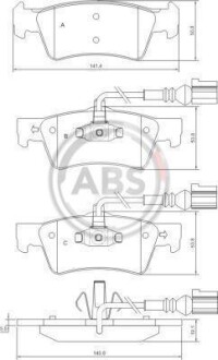 Фото автозапчасти колодки тормозные задний VAG Touareg 2 5-6 0L 10/02-> 7L6698451 A.B.S. 37527