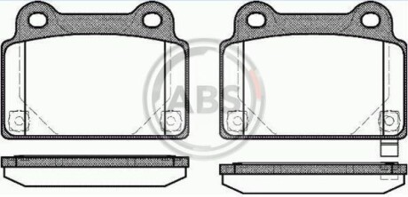 Фото автозапчастини гальмівні колодки дискові (1 к-т) A.B.S. A.B.S. 37727