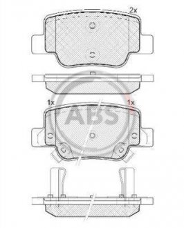 Гальмівні колодки дискові A.B.S. 37735