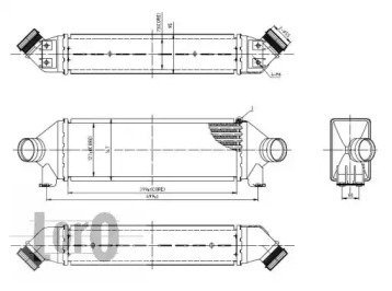 Фото автозапчасти радіатор інтеркулера Ford Transit 2.4DI 00- ABAKUS 0170180003