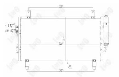 Фото автозапчастини радіатор кондиціонера Mitsubishi Outlander 2.0-3.0 12- ABAKUS 0330160018