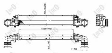 Радіатор інтеркулера MB E-class (W211) 02-09 ABAKUS 0540180014