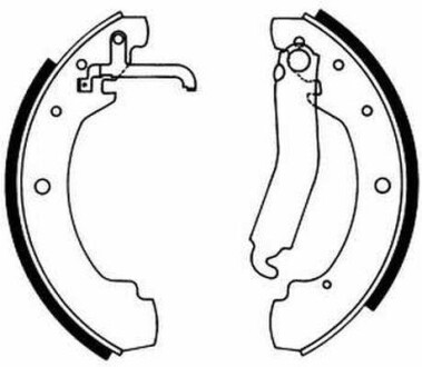 Фото автозапчастини гальмівна колодка VW LT 28-35 I, LT 40-55 I, TRANSPORTER III 1.6D-2.7D 04.75-06.96 ABE C0W022ABE