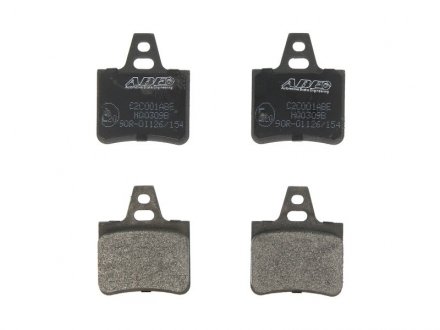 Комплект тормозных колодок задних CITROEN BX, XANTIA, XM 1.4-3.0 09.82-04.03 ABE C2C001ABE (фото 1)