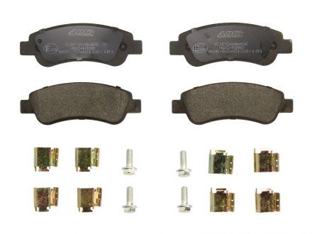Комплект тормозных колодок задний (с аксессуарами) CITROEN DS3, JUMPER; FIAT DUCATO, SIENA; PEUGEOT BOXER 1.3D-Electric 11.02- ABE C2F009ABE