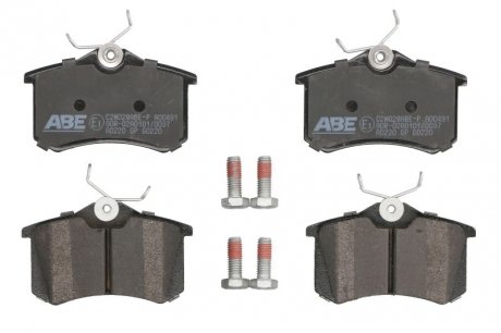 Комплект гальмівних колодок задніх AUDI A1, A1 ALLSTREET, A1 CITY CARVER, A3, A4 B6, A6 C5, A8 D2, TT; CITROEN BERLINGO, BERLINGO/MINIVAN, C3 AIRCROSS I, C3 AIRCROSS II 1.0-Electric 06.87- ABE C2W028ABE-P (фото 1)