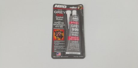 Герметик силиконовый серый 85G 999 343С ABRO 9-AB-R (фото 1)