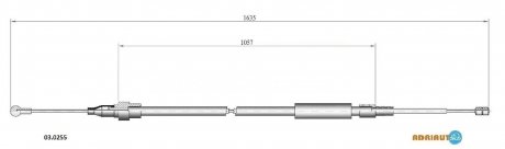 Фото автозапчастини трос ручного гальма ADRIAUTO 030255