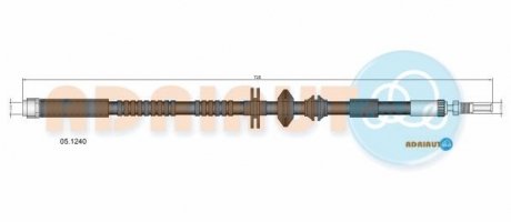 Фото автозапчасти шланг гальмівний перед. BMW 5 F10 ADRIAUTO 05.1240