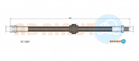 Фото автозапчастини citroen торм.шланг передн.bx -93 ADRIAUTO 07.1207