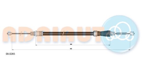 Фото автозапчастини трос зупиночних гальм ADRIAUTO 090265