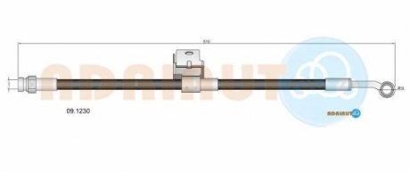 Фото автозапчасти шланг гальм. задн. лів. HYUNDAI ACCENT -10 ADRIAUTO 09.1230
