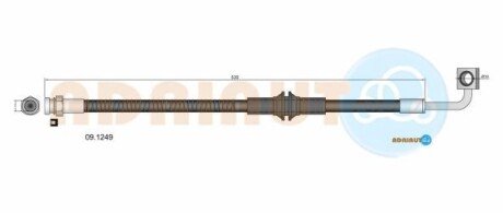 Фото автозапчасти шланг гальмівний передн. прав. KIA Carnival -01 ADRIAUTO 09.1249