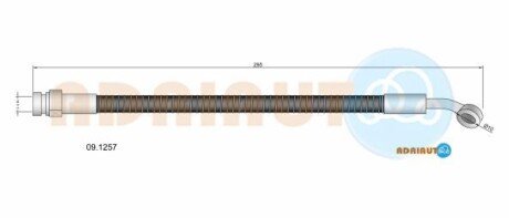 Фото автозапчастини kia гальмівний шланг зад. праворуч magentis іі 2.0/2.7 05- ADRIAUTO 09.1257