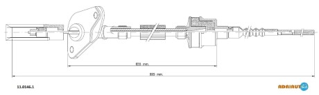 Фото автозапчасти трос зчеплення ADRIAUTO 1101461