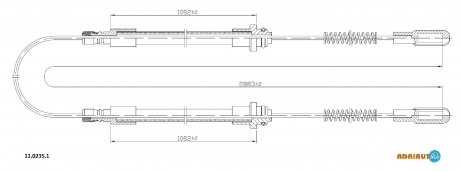 Фото автозапчастини трос зупиночних гальм ADRIAUTO 11.0235.1