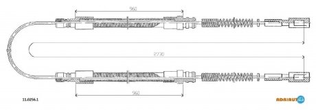 Фото автозапчастини трос зупиночних гальм ADRIAUTO 11.0256.1