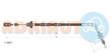 Фото автозапчастини трос газу ADRIAUTO 11.0366.1
