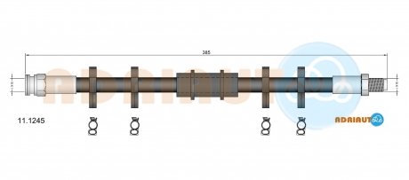 Фото автозапчасти fiat торм.шланг передн.fiorino -99 ADRIAUTO 11.1245
