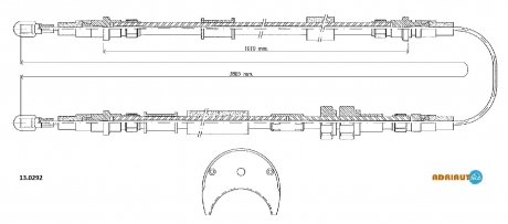Фото автозапчастини трос ручного гальма ADRIAUTO 13.0292