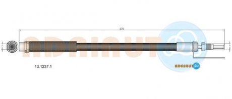 Фото автозапчасти ford шланг гальмівний передній transit 06- ADRIAUTO 13.1237.1