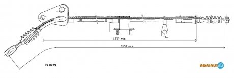Фото автозапчастини трос ручного гальма ADRIAUTO 22.0229