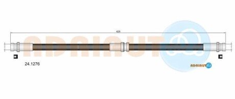 Фото автозапчастини mitsubishi шланг гальмів.передн..l=425mm pajero ii 90-,sport 98- ADRIAUTO 24.1276