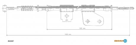 Фото автозапчастини трос ручного гальма ADRIAUTO 28.0247