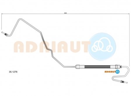 Фото автозапчасти citroen гальмівний шланг с4 i, ii 04-, ds ADRIAUTO 35.1276