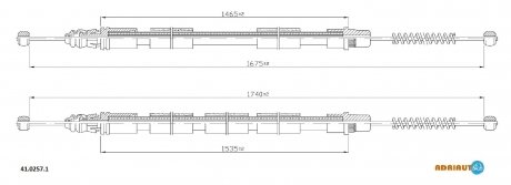 Фото автозапчасти трос зупиночних гальм ADRIAUTO 41.0257.1