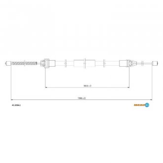 Фото автозапчастини трос гальмівний RENAULT Twingo II all RH4/07- ADRIAUTO 4102841