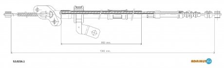 Фото автозапчасти трос стояночного тормоза ADRIAUTO 52.0216.1