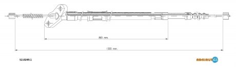 Фото автозапчастини трос зупиночних гальм ADRIAUTO 52.0249.1