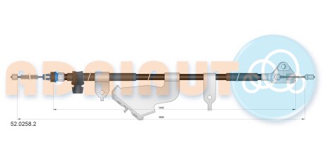 Фото автозапчастини трос гальмівний TOYOTA Yaris задній правий drum brake 1,0-1,4 11 ADRIAUTO 5202582