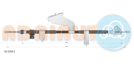 Фото автозапчастини трос гальмівний TOYOTA Yaris задній лівий drum brake 1,0-1,4 11 ADRIAUTO 5202592