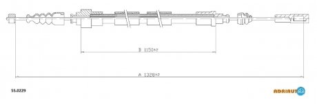 Фото автозапчастини трос ручного гальма ADRIAUTO 55.0229