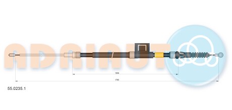 Фото автозапчасти трос гальмівний SKODA Octavia (III)(5E3/5, NL3, NR3)_PR 0N1 (all) no multilink R LH-RH 12- ADRIAUTO 5502351