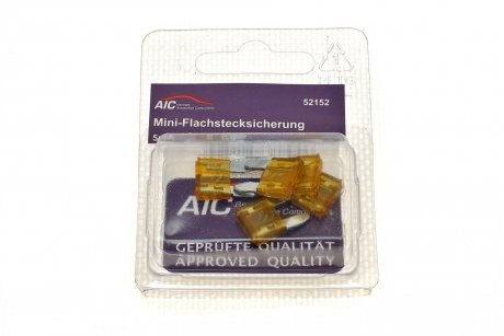 Запобіжник 5А (Міні, з плоскими контактами) (5 шт) AIC Germany 52152