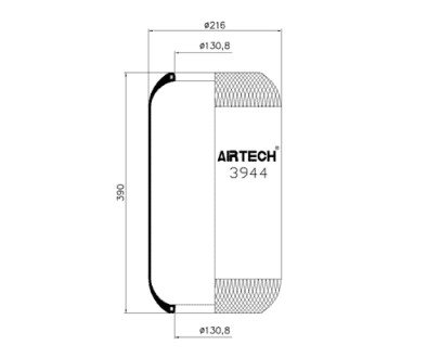 Фото автозапчастини membrana 944N IV.Str.,E-Tech -07r- /T/ AT Airtech 0802020196